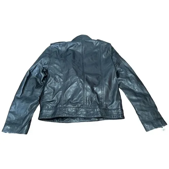 Zadig & Voltaire Loon Spi Biker Jacket Womens Small Black Lamb Leather‎ NWT - Picture 16 of 16